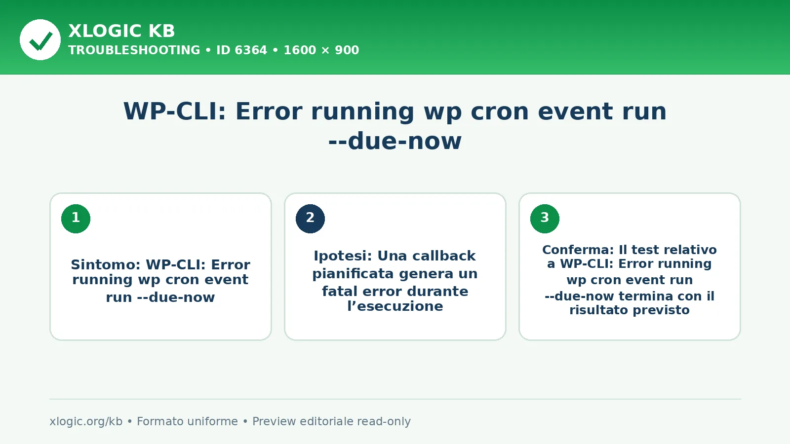WP-CLI: Error running wp cron event run –due-now