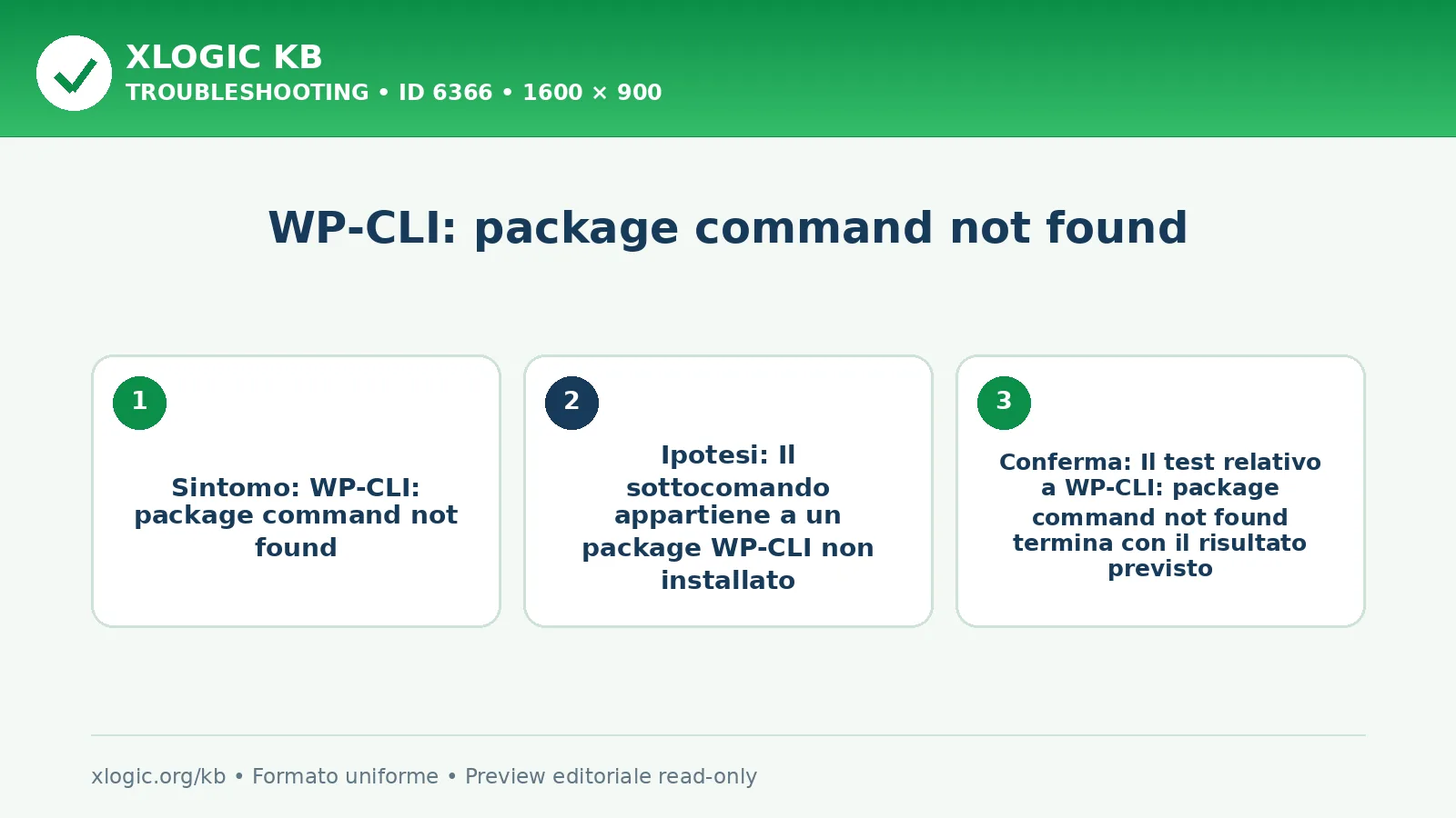 WP-CLI: package command not found