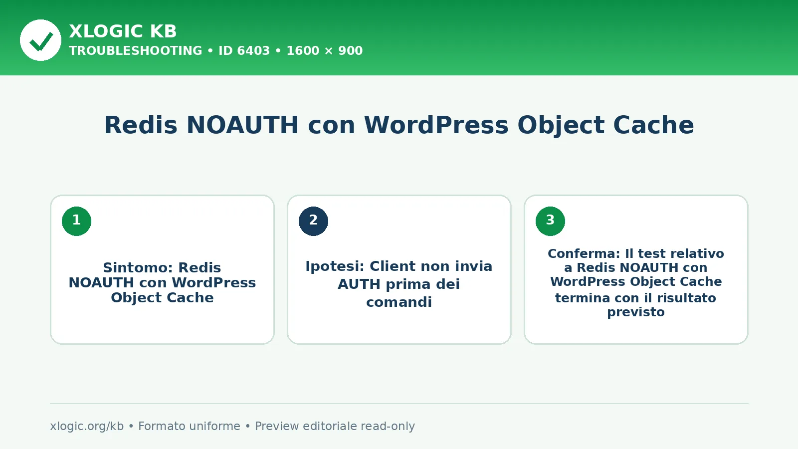 Redis NOAUTH con WordPress Object Cache
