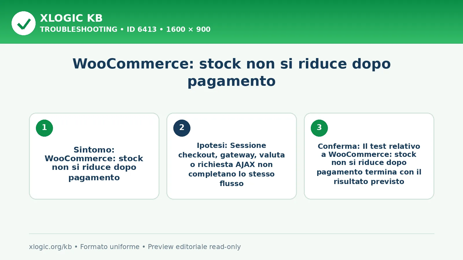 WooCommerce: stock non si riduce dopo pagamento