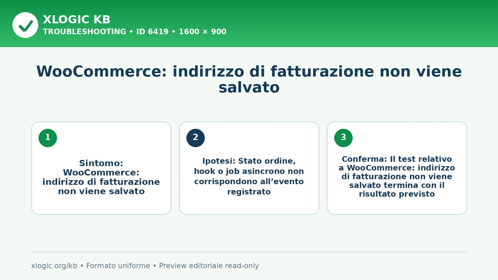 WooCommerce: indirizzo di fatturazione non viene salvato