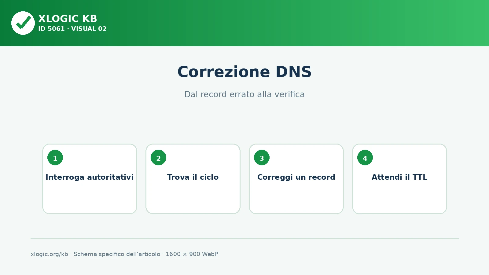 correzione dns: dal record errato alla verifica